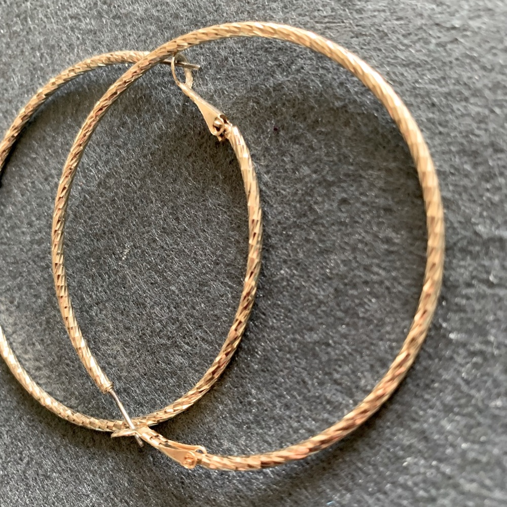 Gold Coloured Hoop Earrings